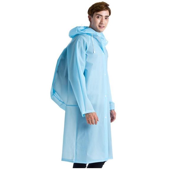 

ladies men waterproof plastic thick long backpack rain coat jacket rainwear poncho hiking hooded schoolbag r bbyozt