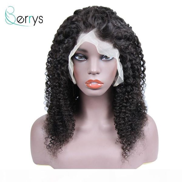 

berryshair human virgin hair curly wigs for women deep wave wig 10-16 inches 13x4 lace frontal wigs pre plucked drop shipping, Black;brown
