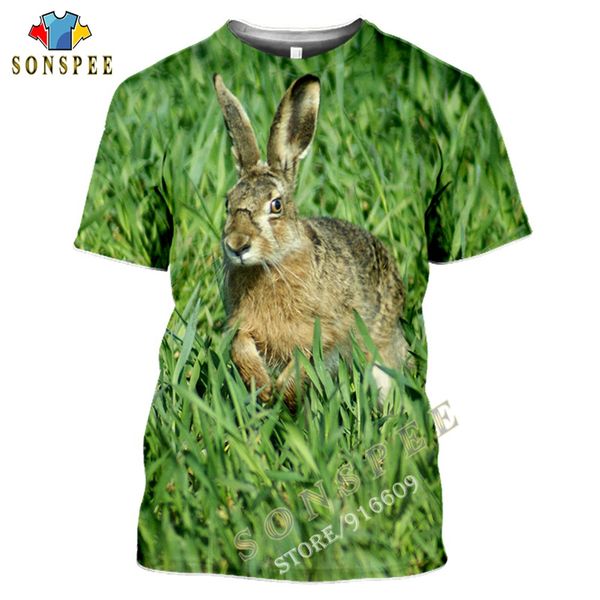 

hunting animal hare cute rabbit summer anime 3d print shirts oversized kawaii kawaii men clothing