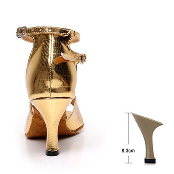 

2021 new women latin dance gold ballroom salsa dancing shoes for party wedding girls soft sole practice latino dance-shoes otps, Black