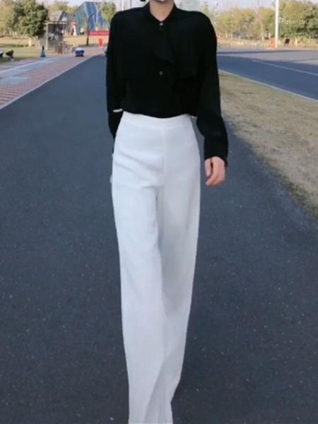 

sd1506x-summer trendy one button skinny pants wide leg pants1, Black