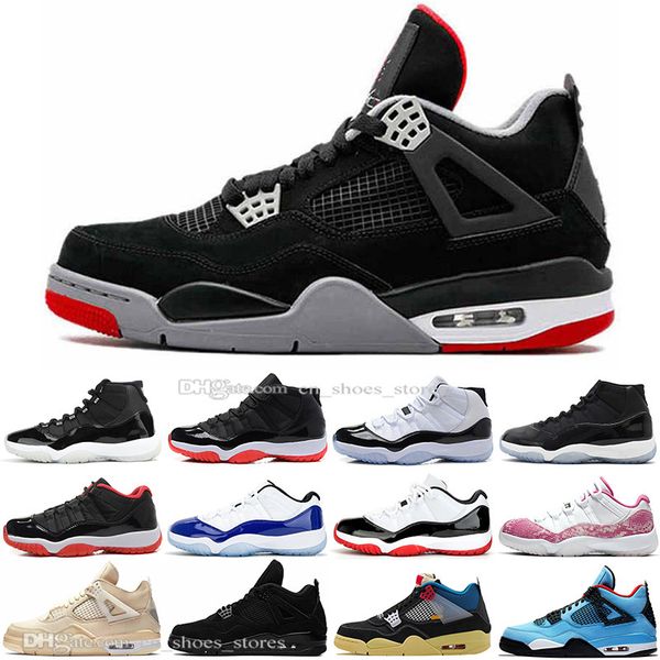 

new 11 11s 25th anniversary bred 4 4s sail black cat what the white cements basketball shoes concord gamma blue men sports sneakers