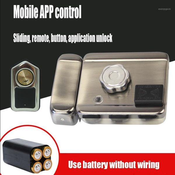 

support video doorbell mobile app electronic lock rfid reader smart remote control ic card label door lock castle door1