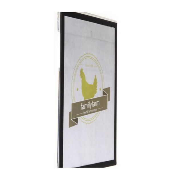 

8.5 x 11 acrylic wall mounted poster frame black border side insert