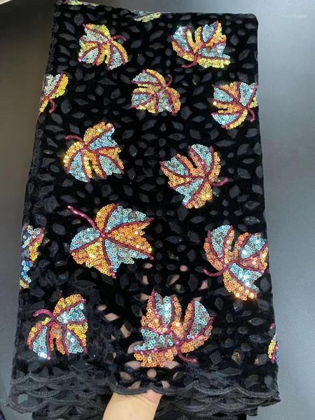 

ribbon african velvet lace fabrics 2021 embroidered high qualit black gold purple red nigerian sequins french tulle fabric1, Pink;blue