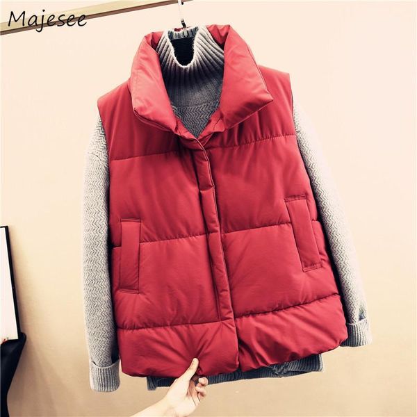 

vests women large size 4xl all-match simple korean style daily students elegant couples zipper waistcoats loose1, Black;white