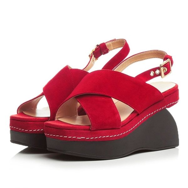 

2021 new fashion see wedged black high shoes woman sandals 39 rpqq