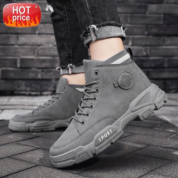 

winter men shoes high-men's casual shoes outdoor for men black canvas fashion cotton snow boots #do5u