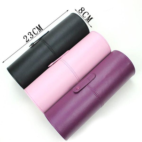 

23cm pu leather empty make up brush container bag holder travel cosmetic brushes pen case storage brushes organizer make bbysrw