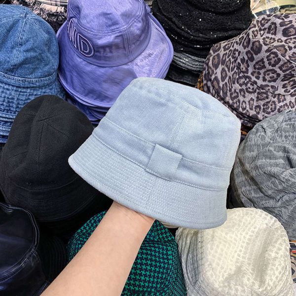 

red fisherman's female net xia literature art versatile black sun hat spring and autumn han banchao, Blue;gray