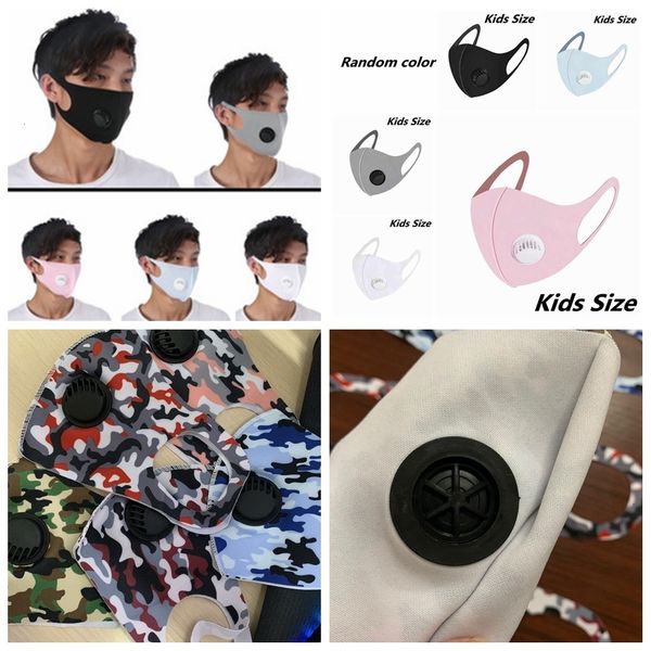 

reusable camouflage breathing valve masks kids ice silk mouth mask anti-dust anti pollution cloth mask cloth mask ljja4167