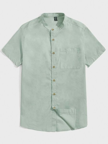 

men patch pocket shirt u1n8#, White;black