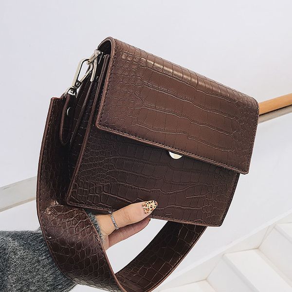 

women's designer luxury handbag 2020 fashion new pu leather women handbags crocodile pattern shoulder messenger bag c0125