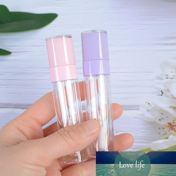 6.4 ml Vazio Lip Gloss Garrafa Tubo Redondo Diy Batom Recipiente Refilleable Exibição de amostra com rolha de borracha rosa roxo