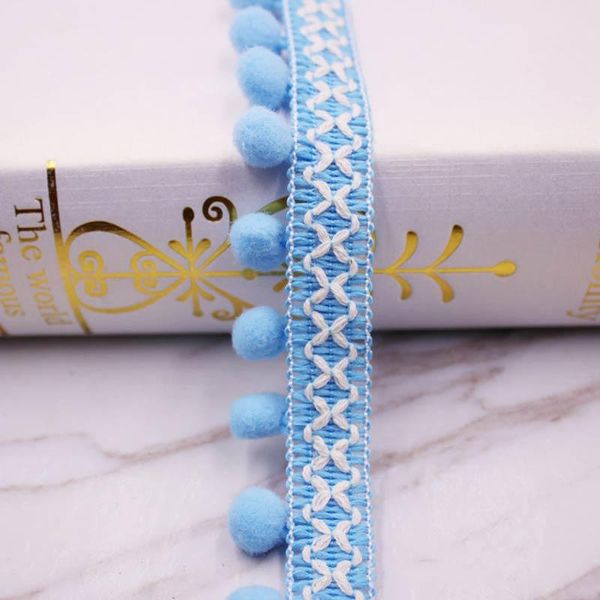 

1yards lot pompom fringe trim fabric tassels fringe lace trimmings with pompom for curtains decoration diy sewing accessories h bbybyu