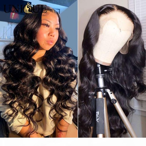 

front human hair pre plucked brazilian body wave lace frontal wigs for black women, Black;brown