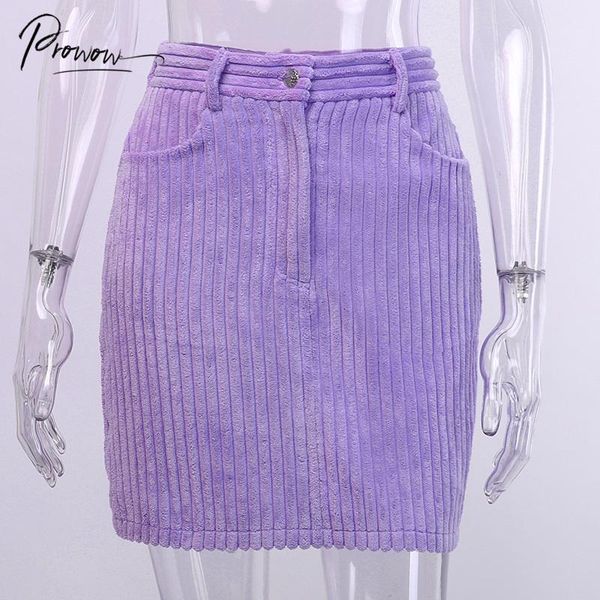

skirts prowow fashion style spring autumn corduroy short women solid violet mini skirt ladies party club clothes1, Black