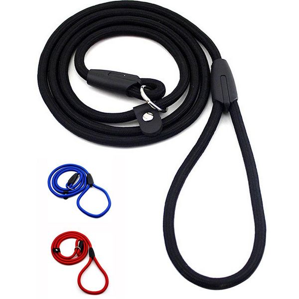 

sturdy pet collar rope nylon dog slip training walking lead with p chain 1cm