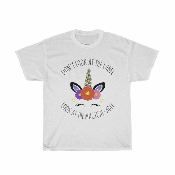 

don't look at the label look at the magical able autism puzzle horn unicor casual printing hooded sweatshirt hoodie men t shirt