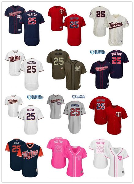 

custom minnesota twin leave name number 25 byron buxton baseball jersey men women youth jerseys, Blue;black
