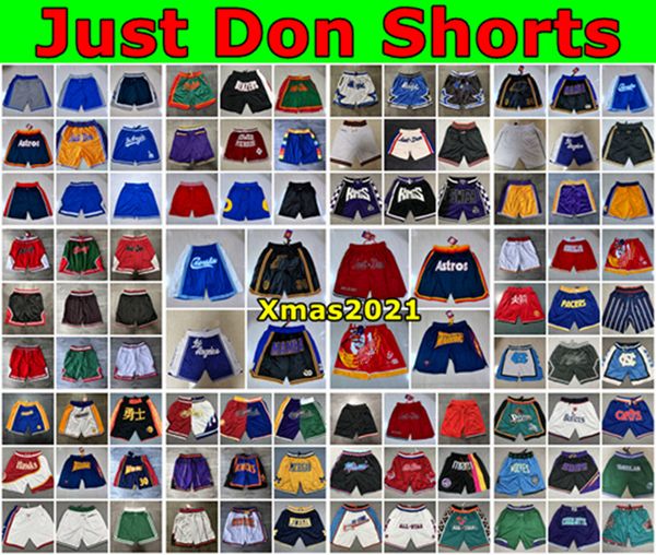 

2021 mens just don shorts 96 edition retro mesh authentic stitched just don pocket basketball shorts stitch city teams name & year id tags, Black