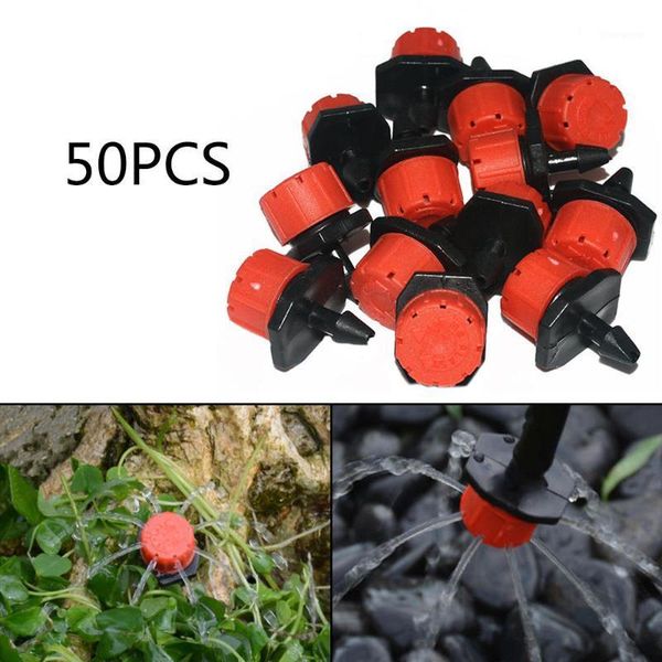 

50pcs/set garden sprinkler micro flow dripper drip head irrigation sprinklers adjustable water dripper head garden tools1