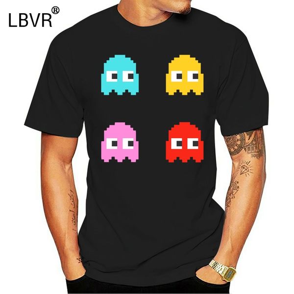 

pixel pac man colour ghosts retro game lovers comfortable casual short sleeve print tees wholesale sport sweatshirt hoodie t shirt
