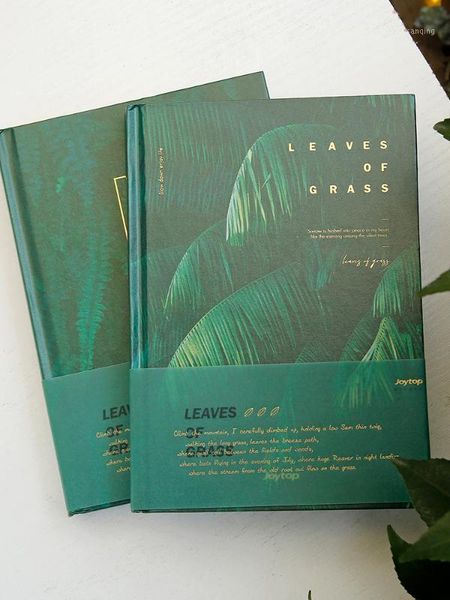 

joygrass leaf hardcover notebook b6 nordic green plants ins diary horizontal line grid blank inner page notepad 1pcs1, Purple;pink