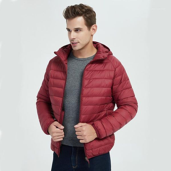 

2019 new hooded parka men winter jacket down cotton padded warm short coat clothing stand collar male solid coat 4xl1, Tan;black