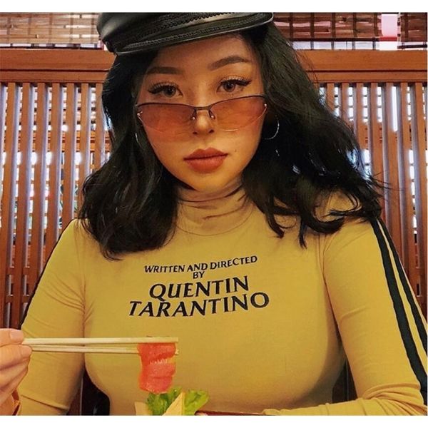 

spring new long-sleeved letter printing t-shirt female 201028, White