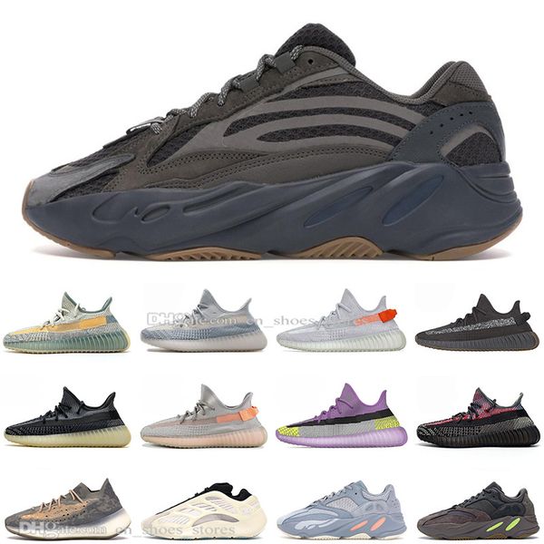 

israfil black static reflective kanye west men running shoes tail light cloud white geode asriel earth flax men women trainers sneakers