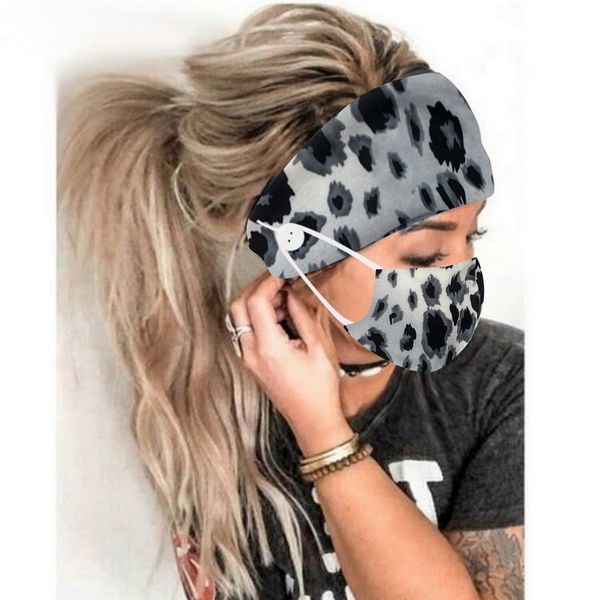 

soft zprinting 2 flower headband pcs earmuff with button women outdoor casual headwear 2020 new fashion scarf hair accessories
