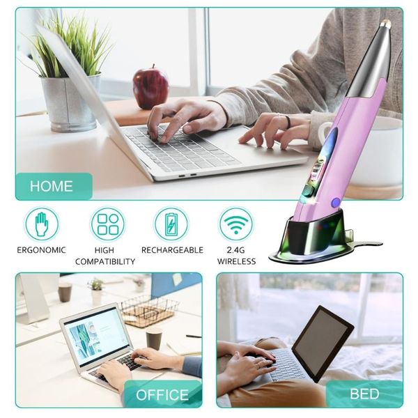 

mice rechargeable right hand and left 1200 dpi 2.4g usb wireless mouse with micro type c adapter touch pen function