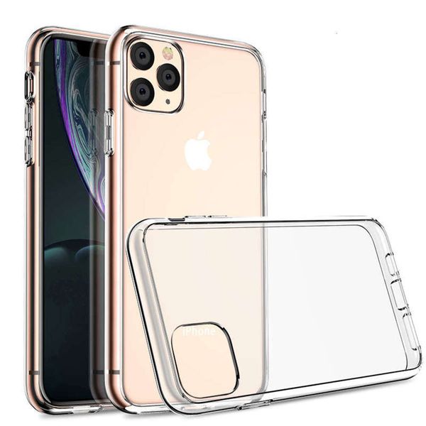 

11 mobile phone 12pro suitable for protective case, tpu + pc, transparent, hard and soft, anti falling