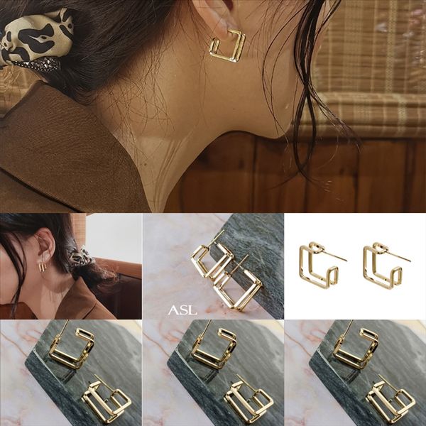 

31tz earrings curve zircon stud s'steel for fresh sterling pearl earring women water silver fashion jewelry pendientes plata de ley, Golden
