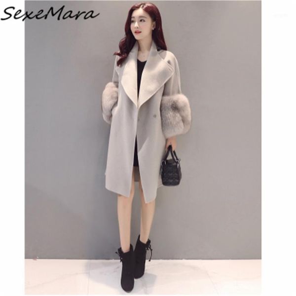 

slim solid long fall thick coat women gary coverd button casual fashion coat plus size 20191, Black