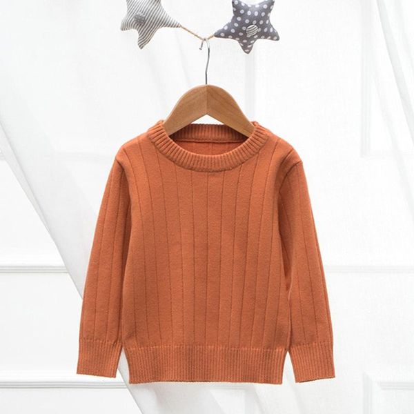 

осень зима детские свитера чистые цвета вязаные свитера детские мальчик девушка одежда вязание младенца повседневная малыш с длинным рукавом, Blue