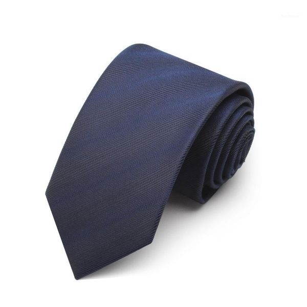 

2020 brand new fashion men 7cm blue black striped necktie wedding work formal suit neck tie for men with gift box1, Black;gray