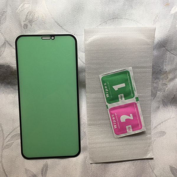 Proteção verde de proteção anti -azul Protetor de tela de filme leve para iPhone 14 Plus 13 12 mini 11 Pro Max XR XS Max x 8 7 6 5 5s Tampa completa 9H Vidro temperado