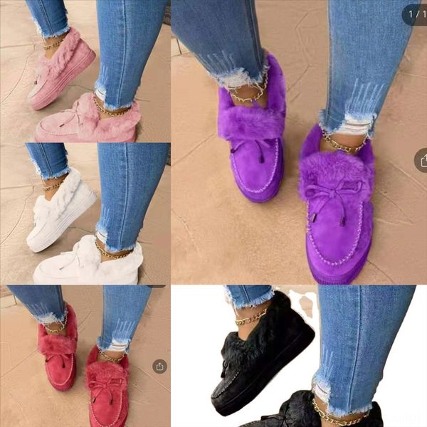 

ajtg5 cute cat cotton pantoffels cotton slippers snow boots slippers home slippers embroider plus velvet women shoes mop indoor yarn one, Black