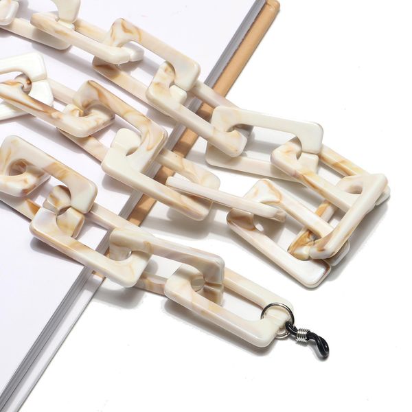 

2020 chic fashion women korean simple retro black and white sunglasses string multi color punk acrylic glasses chain holder h bbyewv