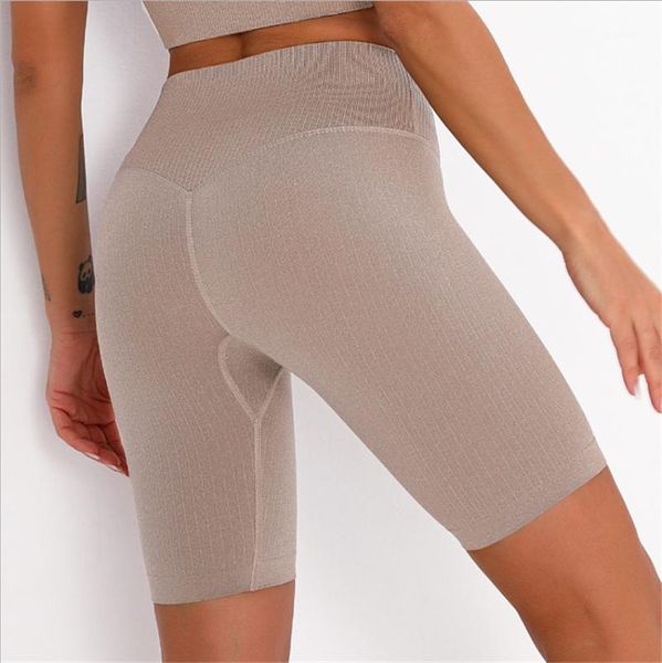 

yoga outfits explosive seamless striped quick-drying exercise five-point tights stretch hips running fitness shorts ds771, White;red