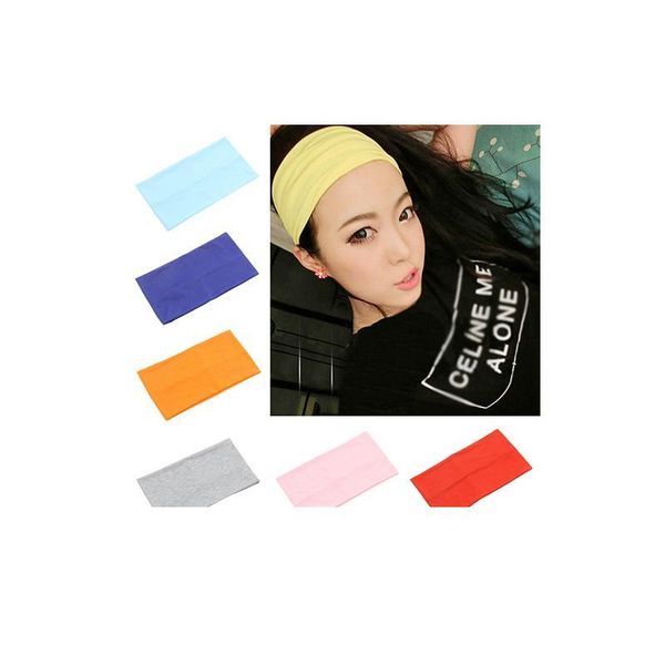 

women candy color wide yoga headband stretch hairband elastic running yoga hair bands turban head wrap scarf hair acc bbyqwp