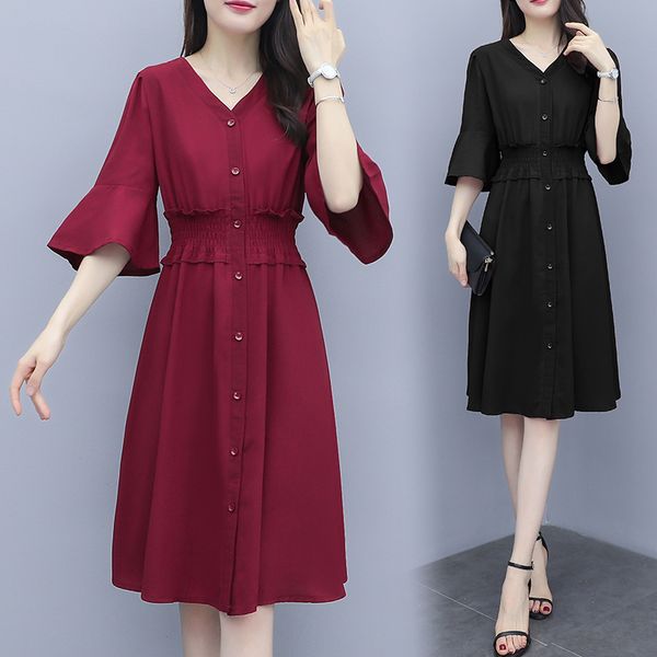 

summer women's women with cleavage v big shirt plus size style slim casual the beach line dressed in clothes danm, Black;gray