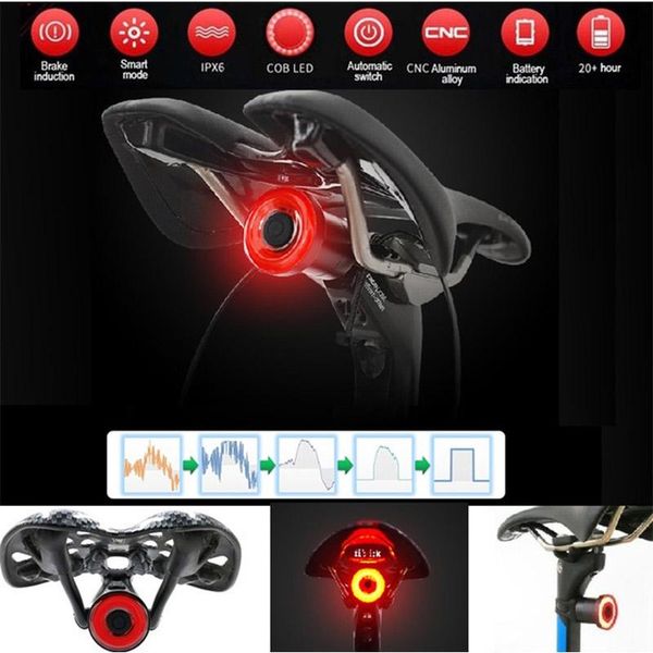 

bike lights enfitnix xlite100 bicycle taillights smart intelligent sensor brake ipx6 usb charging road mtb rear