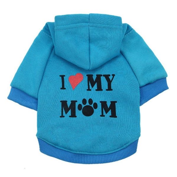 

pet clothes puppy winter hoodie sweater coat warm sweatshirt love my mom printed dog shirt 8 colors 7 nm5ns
