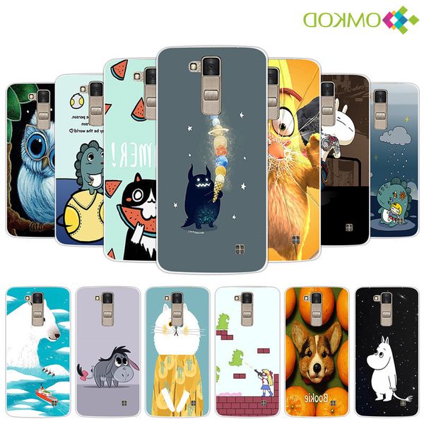 

5,0" чехол для lg k8 lte k350 k350e k350n k 8 4g защитный телефон shell transparent cute hippo задней стороны обложки кожи сумка