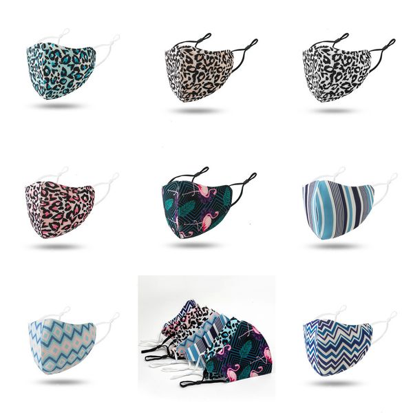 

uolhwu 3d leopard face washable dustproof respirator riding cycling men and women outdoor sports print mouth masks 4 n