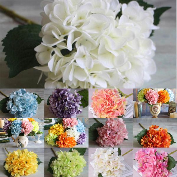 

artificial hydrangea flower head fake silk single real touch hydrangeas for wedding centerpieces home party decorative f 1 niyzk