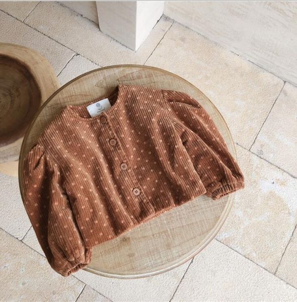 

2020 new arrival girls thicken corduroy coat winter cotton full sleeve fashion girls jacket 1-7 years ql76, Blue;gray